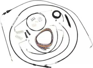 LA Choppers ミニ エイプ バー用ブラック ビニール コンプリート ケーブル キット (LA-8005KT2A-08B) LA Choppers Black Vinyl Complete Cable Kit for Mini Ape Bars (LA-8005KT2A-08B) 【並行輸入品】