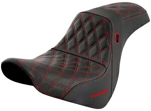 Saddlemen SDC プロ シリーズ ブラック グリッパー シート レッド格子ステッチ付き (SC81829RED) Saddlemen SDC Pro Series Black Gripper Seat w/Red Lattice Stitch (SC81829RED) 【並行輸入品】