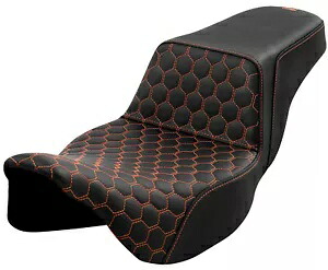 Saddlemen セットアップ エクステンデッド リーチ HC オレンジ ハニカム シート (A808-07B-178ORA) Saddlemen Set-Up Extended Reach HC Orange Honeycomb Seat (A808-07B-178ORA) 【並行輸入品】｜カスタムパーツ WORLD倉庫