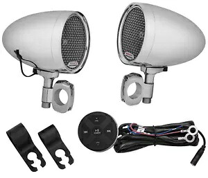 Kuryakyn Road Thunder クローム スピーカー ポッド & Bluetooth オーディオ コントローラー (2712) Kuryakyn Road Thunder Chrome Speaker Pods & Bluetooth Audio Controller (2712) 【並行輸入品】｜カスタムパーツ WORLD倉庫