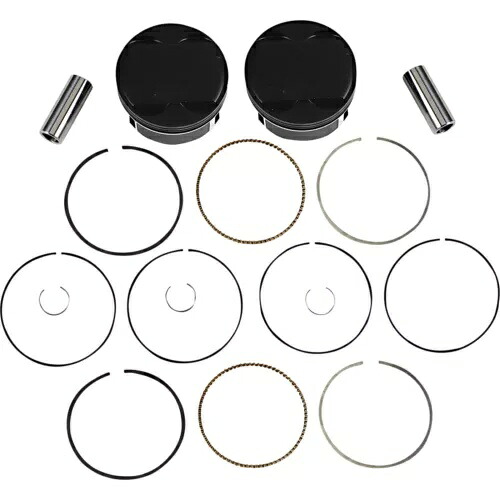 Wiseco ブラック エディション V ツイン ピストン キット 4.080 インチ ボア ミルウォーキー 8 118ci (K2805) Wiseco Black Edition V-Twin Piston Kit 4.080\