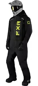 FXR Recruite Lite メンズ スノー モノスーツ ブラック/ハイビズ FXR Recruite Lite Mens Snow Monosuit Black/Hi-Vis 【並行輸入品】｜カスタムパーツ WORLD倉庫