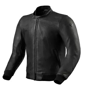 Rev'It Travon メンズ レザー オートバイ ジャケット ブラック Rev'It Travon Mens Leather Motorcycle Jacket Black 【並行輸入品】