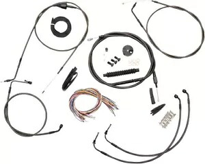 LA Choppers Midnight コンプリート ケーブル キット 15 インチ～17 インチ バー用 (LA-8006KT2A-16M) LA Choppers Midnight Complete Cable Kit for 15\