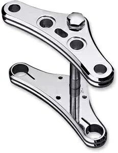 Accutronix 41mm エリート ラジアス グルーブ クローム トリプル ツリー セット 0° レーキ付き (TWG41-EC) Accutronix 41mm Elite Radius Groove Chrome Triple Tree Set w/0° Rake (TWG41-EC) 【並行輸入品】
