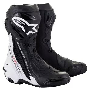 アルパインスターズ スーパーテック R ベンテッド メンズ オートバイ ブーツ ブラック/ホワイト Alpinestars Supertech R Vented Mens Motorcycle Boots Black/White 【並行輸入品】｜カスタムパーツ WORLD倉庫