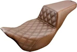 サドルメン ステップアップ 格子ステッチ ブラウン バイク用シート (879-03-172BR) Saddlemen Step-Up Lattice Stitch Brown Motorcycle Seat (879-03-172BR) 【並行輸入品】