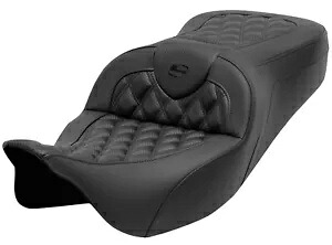 サドルメン ロードソファ カーボン/ブラック格子ステッチシート (808-07CF-182) Saddlemen Roadsofa Carbon/Black Lattice Stitch Seat (808-07CF-182) 【並行輸入品】