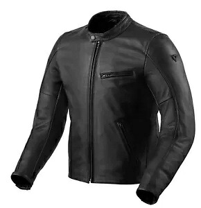 Rev'It Rino メンズ レザー オートバイ ジャケット ブラック Rev'It Rino Mens Leather Motorcycle Jacket Black 【並行輸入品】｜カスタムパーツ WORLD倉庫