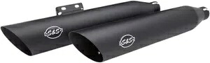 S&S デュアル ガーディアン ブラック レース スラッシュカット スリップオン マフラー (550-0735) S&S Dual Guardian Black Race Slash-Cut Slip-On Mufflers (550-0735) 【並行輸入品】