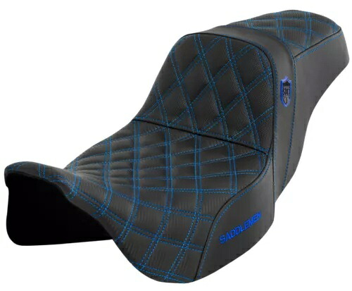 Saddlemen SDC プロ シリーズ グリッパー ブラック シート ブルー格子ステッチ付き (SC80807BLU) Saddlemen SDC Pro Series Gripper Black Seat w/Blue Lattice Stitch (SC80807BLU) 【並行輸入品】|カスタムパーツ WORLD倉庫
