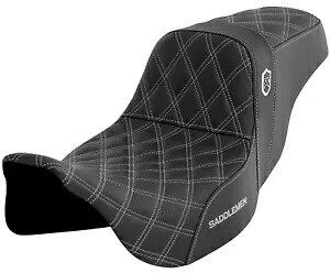 Saddlemen SDC プロ シリーズ グリッパー ブラック シート シルバー格子ステッチ付き (SC80807SIL) Saddlemen SDC Pro Series Gripper Black Seat w/Silver Lattice Stitch (SC80807SIL) 【並行輸入品】｜カスタムパーツ WORLD倉庫