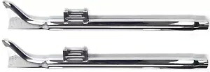 Bassani 2.25 インチ クローム 36 インチ フィッシュテール スリップオン エキゾースト マフラー バッフル付き (1F27E36) Bassani 2.25" Chrome 36" Fishtail Slip-On Exhaust Mufflers w/Baffles (1F27E36) 【並行輸入品】｜カスタムパーツ WORLD倉庫