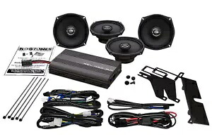 Hogtunes 300 ワット 5.25 インチ アンプ/フロントおよびリア スピーカー キット (REV 450U KIT-AA) Hogtunes 300 Watt 5.25\