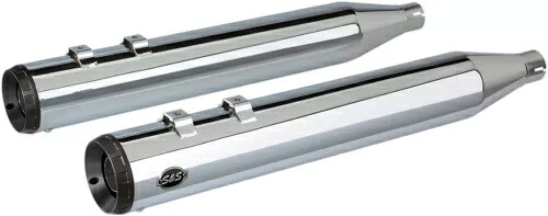 S&S デュアル ステンレス スチール クロム グランド ナショナル スリップオン マフラー (550-0689) S&S Dual Stainless Steel Chrome Grand National Slip-On Mufflers (550-0689) 【並行輸入品】｜カスタムパーツ WORLD倉庫 111,100円