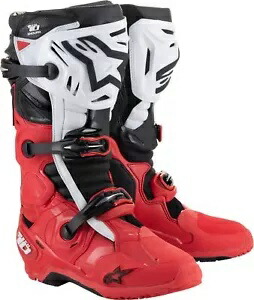 アルパインスターズ テック 10 エンデューロ メンズ MX オフロード ブーツ ブライトレッド/ホワイト Alpinestars Tech 10 Enduro Mens MX Offroad Boots Bright Red/White 【並行輸入品】