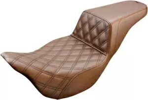 サドルメン ステップアップ 格子ステッチ ブラウン バイク用シート (818-28-173BR) Saddlemen Step-Up Lattice Stitch Brown Motorcycle Seat (818-28-173BR) 【並行輸入品】