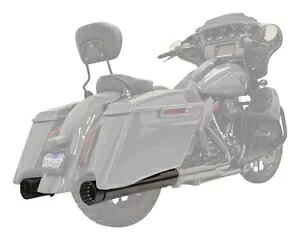 Bassani 4 インチ DNT ストレートカン スリップオン マフラー ブラック ブラック エンド キャップ付き (1F73DNT5) Bassani 4\