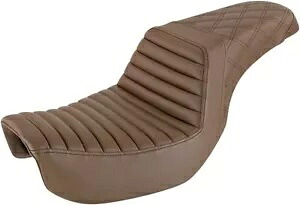 Saddlemen ステップアップ ブラウン シート タックアンドロール フロント & 格子リア付き (806-04-176BR) Saddlemen Step-Up Brown Seat w/Tuck-n-Roll Front & Lattice Rear (806-04-176BR) 【並行輸入品】