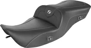 Saddlemen Heated RoadSofa カーボン/ブラック シート 97-07 FLHR/FLHX ツアー (897-06-185HCT) Saddlemen Heated RoadSofa Carbon/Black Seat 97-07 FLHR/FLHX Tour (897-06-185HCT) 【並行輸入品】