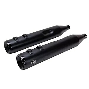 S&S デュアル 4.5 インチ ガーディアン ブラック GNX スリップオン マフラー (550-1078) S&S Dual 4.5" Guardian Black GNX Slip-On Mufflers (550-1078) 【並行輸入品】|カスタムパーツ WORLD倉庫