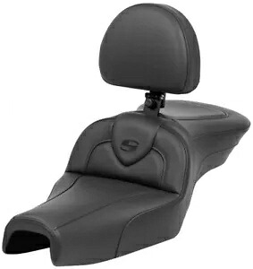 Saddlemen ロードソファ スムース ブラック シート 運転席背もたれ付き (807-03-187BR) Saddlemen Roadsofa Smooth Black Seat w/Driver Backrest (807-03-187BR) 【並行輸入品】｜カスタムパーツ WORLD倉庫
