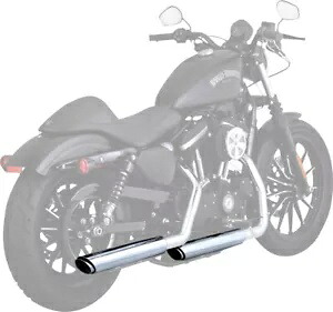 Vance & Hines ツイン スラッシュ 3 インチ クローム スリップオン マフラー (16361) Vance & Hines Twin Slash 3\