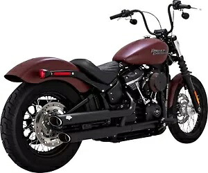 Vance & Hines ブラック ツイン スラッシュ 3 インチ スリップオン エキゾースト マフラー (46376) Vance & Hines Black Twin Slash 3" Slip-On Exhaust Mufflers (46376) 【並行輸入品】|カスタムパーツ WORLD倉庫