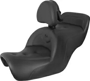 Saddlemen ロードソファ ピロートップ ブラック シート 運転席背もたれ付き (H88-07-181BR) Saddlemen Roadsofa Pillow Top Black Seat w/Driver Backrest (H88-07-181BR) 【並行輸入品】