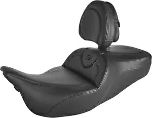 Saddlemen ロードソファ ブラック シート 運転席背もたれ付き (808-07B-187BR) Saddlemen Roadsofa Black Seat w/Driver Backrest (808-07B-187BR) 【並行輸入品】｜カスタムパーツ WORLD倉庫 123,200円