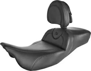 Saddlemen ロードソファ エクステンデッドリーチ ブラック シート 運転席バックレスト付き (808-07B-188BR) Saddlemen Roadsofa Extended Reach Black Seat w/Driver Backrest (808-07B-188BR) 【並行輸入品】|カスタムパーツ WORLD倉庫