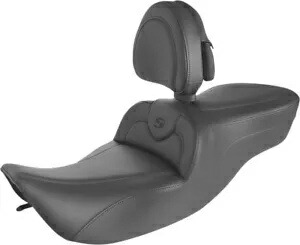 Saddlemen RoadSofa ブラックシート 運転席背もたれ付き (897-06-187BR) Saddlemen RoadSofa Black Seat w/Driver Backrest (897-06-187BR) 【並行輸入品】|カスタムパーツ WORLD倉庫