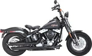 Vance & Hines ブラック ツイン スラッシュ 3 インチ スリップオン エキゾースト マフラー (46341) Vance & Hines Black Twin Slash 3\