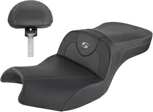 Saddlemen ロードソファ カーボン/ブラック シート 運転席背もたれ付き (I20-06-185BR) Saddlemen Roadsofa Carbon/Black Seat w/Driver Backrest (I20-06-185BR) 【並行輸入品】