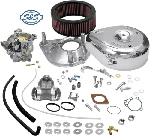 S&S スーパー E キャブレターキット マニホールド付き (11-0408) S&S Super E Carburetor Kit w/Manifold (11-0408) 【並行輸入品】