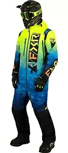FXR ヘリウム断熱メンズ スノー モノスーツ ブルー/Hi-Vi フェード/インフェルノ FXR Helium Insulated Mens Snow Monosuit Blue/Hi-Vis Fade/Imferno 【並行輸入品】｜カスタムパーツ WORLD倉庫