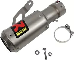 アクラポビッチ チタン ラウンド スリップオン マフラー 円錐キャップ付き (S-B10SO11-CBT) Akrapovic Titanium Round Slip-On Muffler w/Conical Cap (S-B10SO11-CBT) 【並行輸入品】
