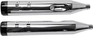 S&S デュアル クローム MK45 スリップオン マフラー ブラック スラスター エンド キャップ付き (550-0619) S&S Dual Chrome MK45 Slip-On Mufflers w/Black Thruster End Cap (550-0619) 【並行輸入品】｜カスタムパーツ WORLD倉庫