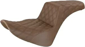 サドルメン ステップアップ ブラウン 総格子ステッチシート (818-33-175BR) Saddlemen Step-Up Brown Full Lattice Stitch Seat (818-33-175BR) 【並行輸入品】