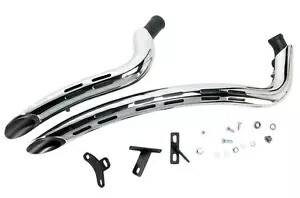 Bassani ラジアル スイーパー ブラック エキゾースト システム (クローム スロット シールド付き) (1SD2F) Bassani Radial Sweepers Black Exhaust System w/Chrome Slotted Shields (1SD2F) 【並行輸入品】 133,100円