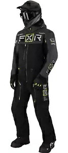 FXR マーベリック FAST メンズ インサレーテッド スノー モノスーツ ブラック/チャコール/ハイビズ FXR Maverick FAST Mens Insulated Snow Monosuit Black/Charcoal/Hi-Vis 【並行輸入品】