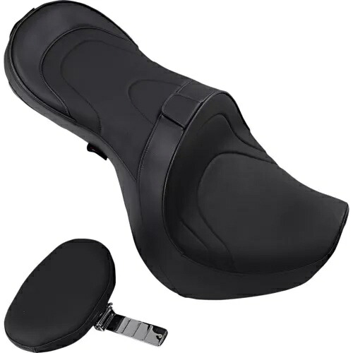 Z1R ロープロファイルツーリングシート EZ Glide II & バックレスト付き (0810-1722) Z1R Low-Profile Touring Seat w/EZ Glide II & Backrest (0810-1722) 【並行輸入品】｜カスタムパーツ WORLD倉庫