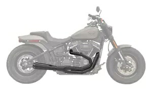 Bassani ロード レイジ ショート 15.5 インチ メガホン ブラック 2-into-1 エキゾースト システム (1S81RB) Bassani Road Rage Short 15.5\