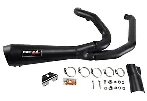 Bassani ロード レイジ ショート ブラック 2-into-1 エキゾースト システム (1F42RB) Bassani Road Rage Short Black 2-into-1 Exhaust System (1F42RB) 【並行輸入品】