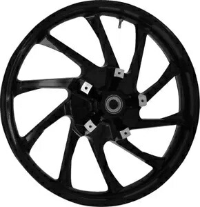 Coastal Moto 21 インチ x 3.5 インチ ハリケーン キャスト 3D ブラック フロント ホイール (3D-HUR213SB) Coastal Moto 21\