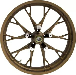 Coastal Moto 21 インチ x 3.5 インチ マーリン キャスト 3D ブロンズ フロント ホイール (3D-MAR213BZABST) Coastal Moto 21\