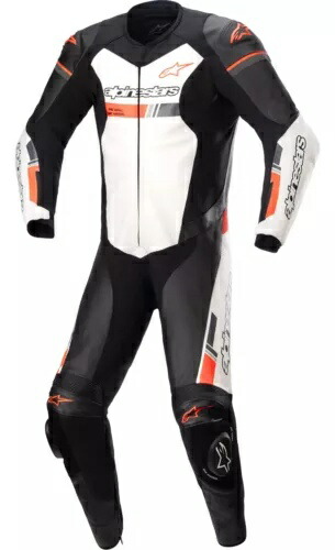 Alpinestars GP フォース チェイサー メンズ 1pc レザー オートバイ スーツ ブラック/ホワイト Alpinestars GP Force Chaser Mens 1pc Leather Motorcycle Suit Black/White 【並行輸入品】
