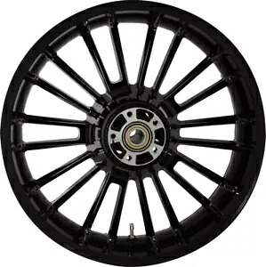 Coastal Moto 18 インチ x 5.5 インチ アトランティック キャスト 3D ブラック リア ホイール (3D-ATL185SBABST) Coastal Moto 18\