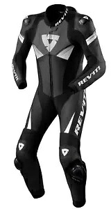 Rev'It Argon メンズ レザー オートバイ 1 ピース スーツ ブラック/ホワイト Rev'It Argon Mens Leather Motorcycle 1-pc Suit Black/White 【並行輸入品】