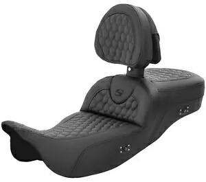 Saddlemen ヒーテッド ロードソファ エクステンデッド リーチ HC シート 背もたれ付き (808-07B-190BRHC) Saddlemen Heated Roadsofa Extended Reach HC Seat w/Backrest (808-07B-190BRHC) 【並行輸入品】